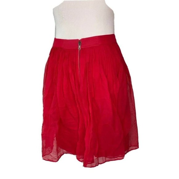 Alice + Olivia Skirt Pink Pleated Knee Length 6 - Picture 3 of 8